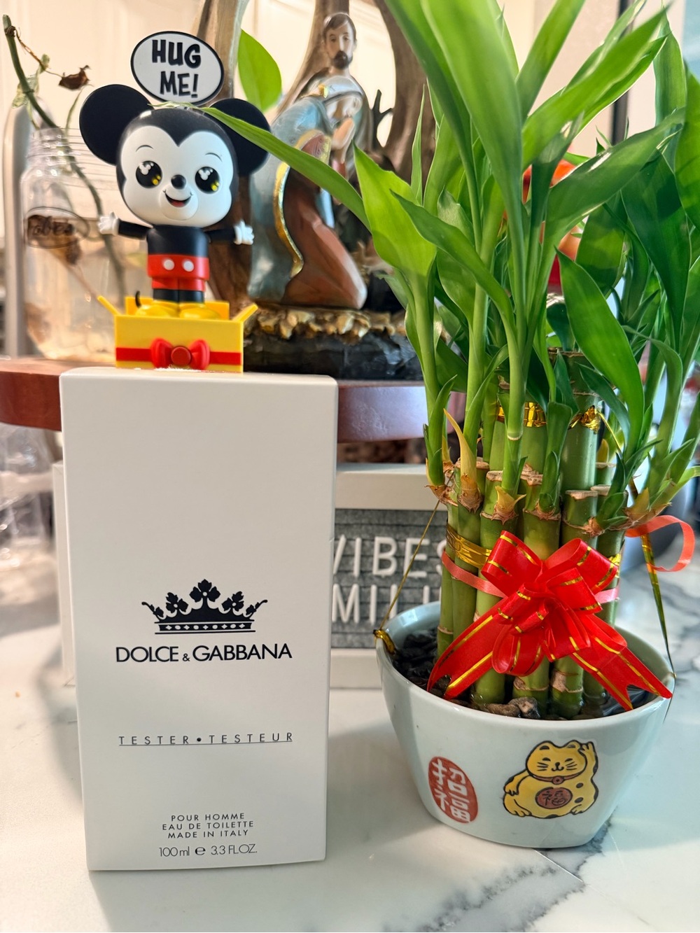 Dolce & Gabbana White Fragrance Box with Red Accents